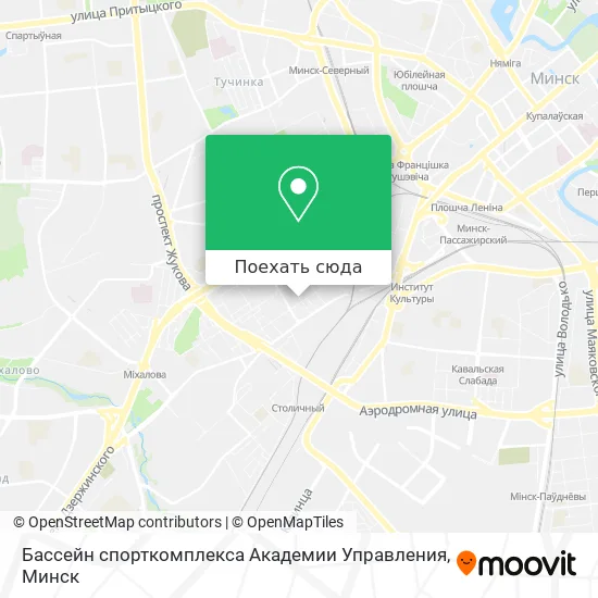 Карта Бассейн спорткомплекса Академии Управления