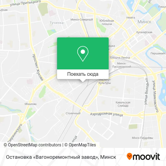 Карта Остановка «Вагоноремонтный завод»