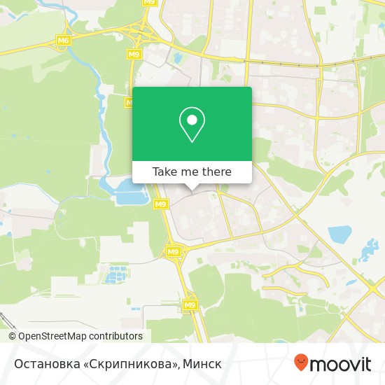 Карта Остановка «Скрипникова»