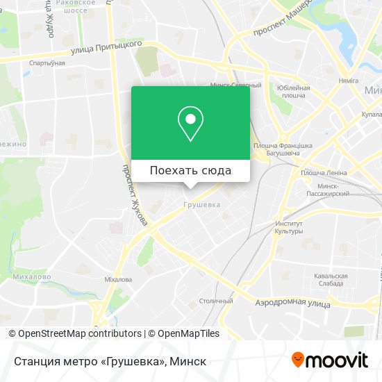 Карта Станция метро «Грушевка»