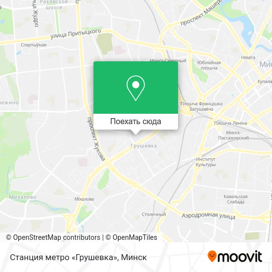 Карта Станция метро «Грушевка»