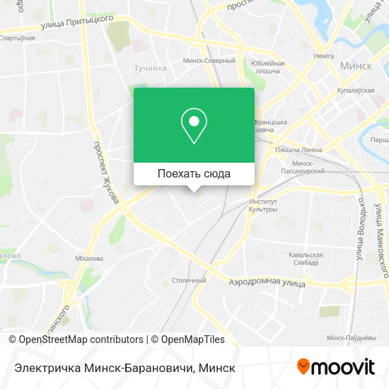 Карта Электричка Минск-Барановичи