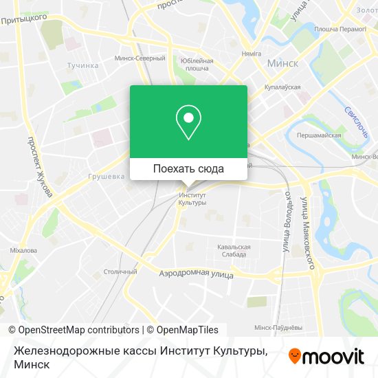 Карта Железнодорожные кассы Институт Культуры