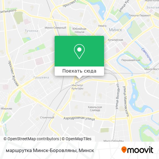 Карта маршрутка Минск-Боровляны