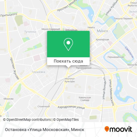 Карта Остановка «Улица Московская»