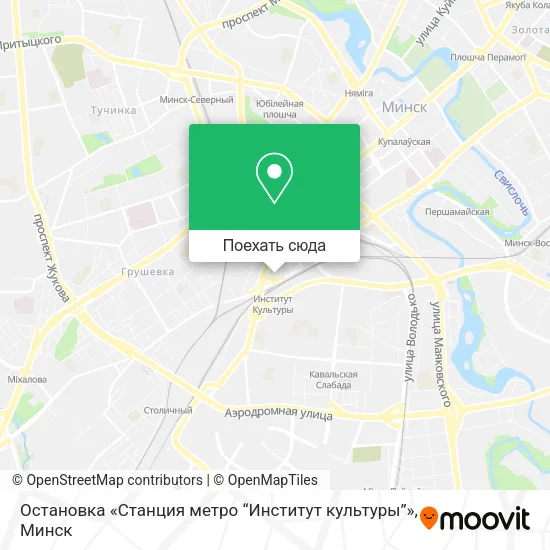 Карта Остановка «Станция метро “Институт культуры”»