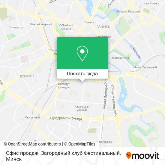 Карта Офис продаж. Загородный клуб Фестивальный