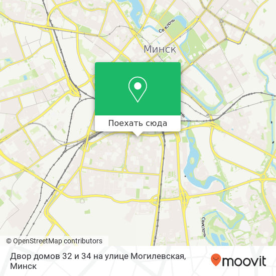 Карта Двор домов 32 и 34 на улице Могилевская