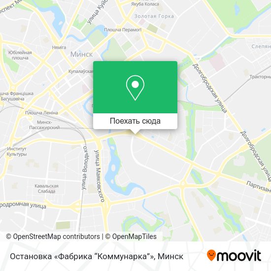 Карта Остановка «Фабрика “Коммунарка”»