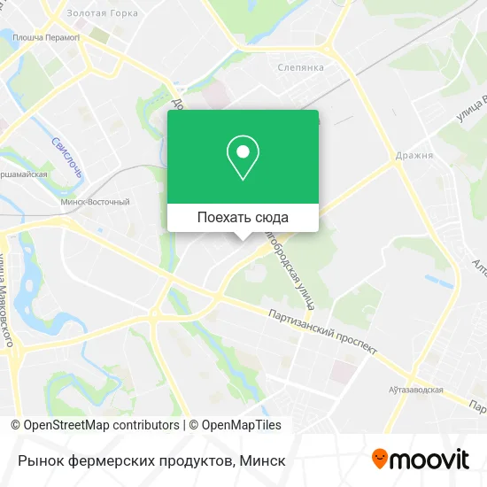 Карта Рынок фермерских продуктов