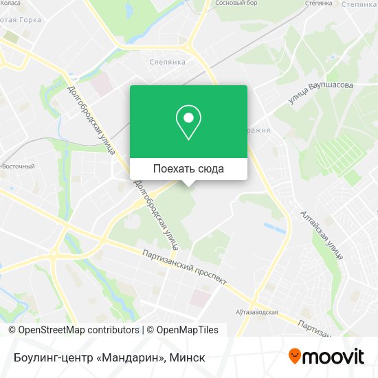 Карта Боулинг-центр «Мандарин»
