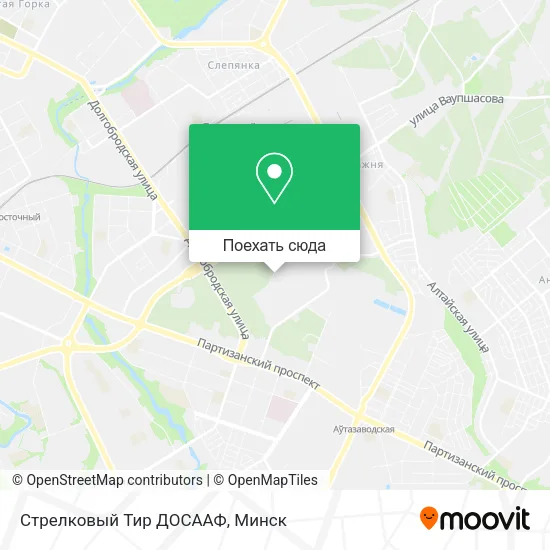 Карта Стрелковый Тир ДОСААФ