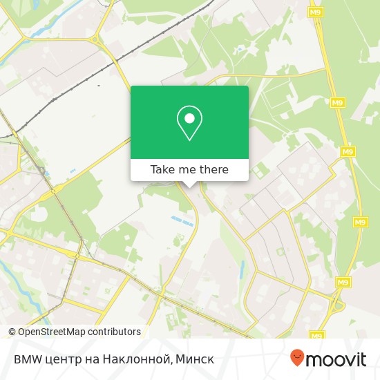 Карта BMW центр на Наклонной