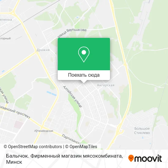 Карта Балычок. Фирменный магазин мясокомбината