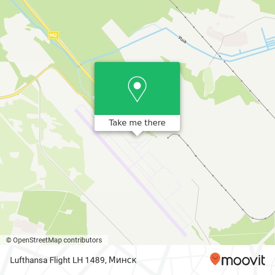 Карта Lufthansa Flight LH 1489