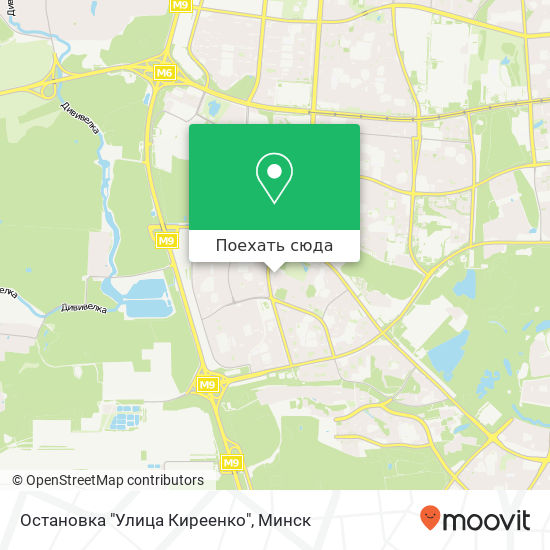 Карта Остановка "Улица Киреенко"