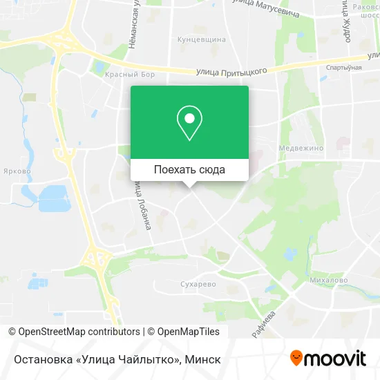 Карта Остановка «Улица Чайлытко»