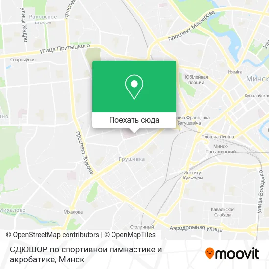 Карта СДЮШОР по спортивной гимнастике и акробатике