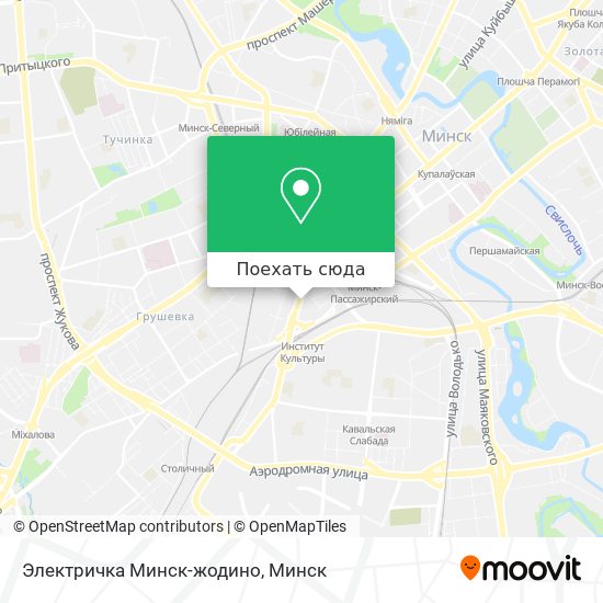 Карта Электричка Минск-жодино