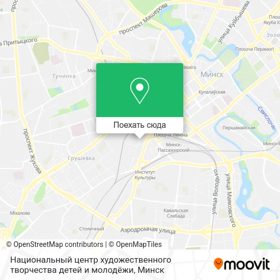 Карта Национальный центр художественного творчества детей и молодёжи