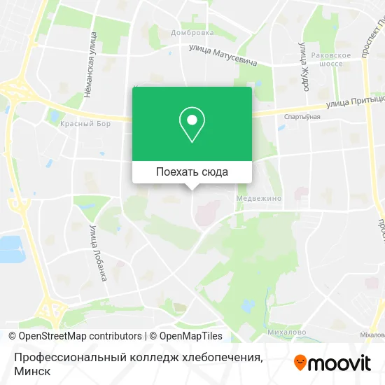 Карта Профессиональный колледж хлебопечения