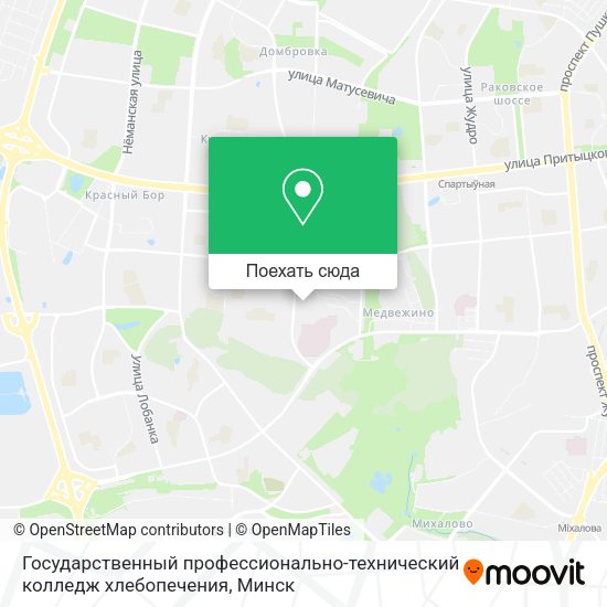 Карта Государственный профессионально-технический колледж хлебопечения