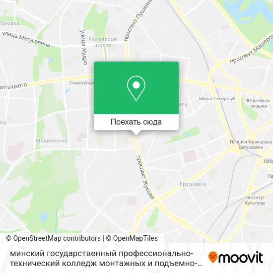 Карта минский государственный профессионально-технический колледж монтажных и подъемно-транспортных работ