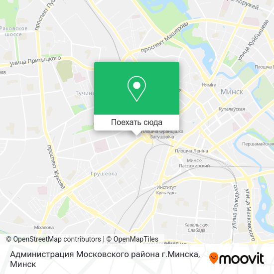 Карта Администрация Московского района г.Минска