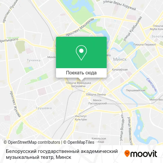 Карта Белорусский государственный академический музыкальный театр