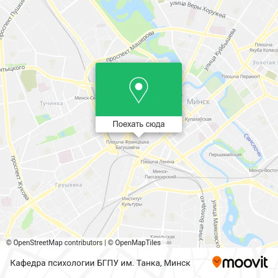 Карта Кафедра психологии БГПУ им. Танка