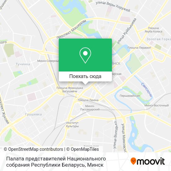 Карта Палата представителей Национального собрания Республики Беларусь