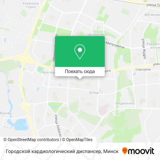 Карта Городской кардиологический диспансер