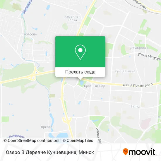 Карта Озеро В Деревне Кунцевщина