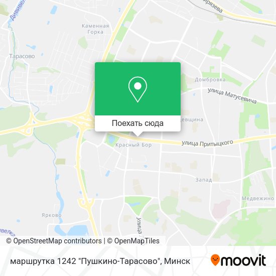 Карта маршрутка 1242 "Пушкино-Тарасово"