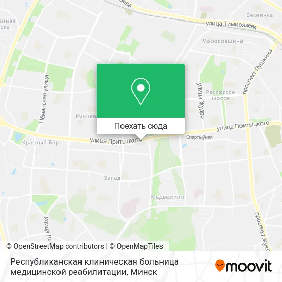 Карта Республиканская клиническая больница медицинской реабилитации