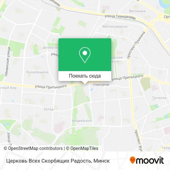 Карта Церковь Всех Скорбящих Радость