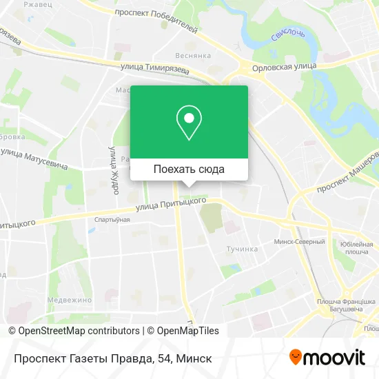 Карта Проспект Газеты Правда, 54
