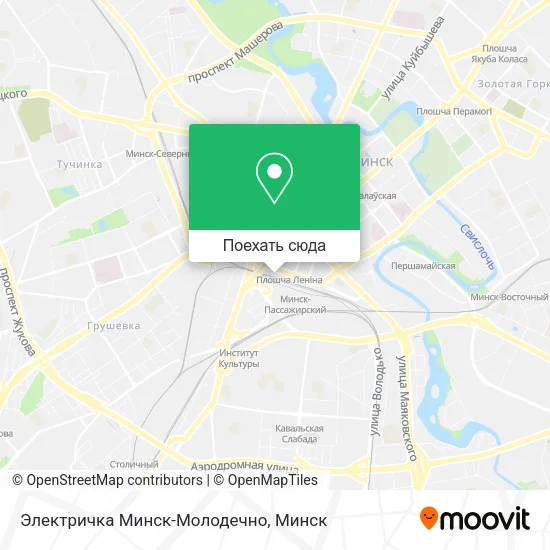 Карта Электричка Минск-Молодечно