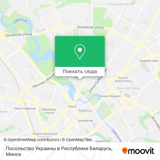 Карта Посольство Украины в Республике Беларусь
