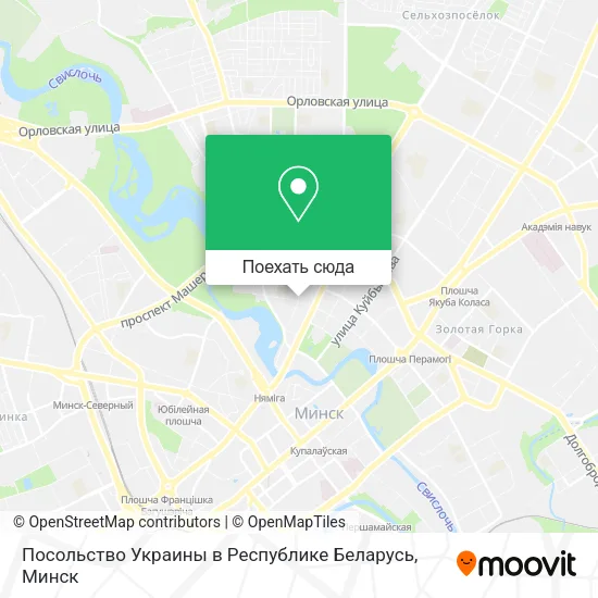 Карта Посольство Украины в Республике Беларусь