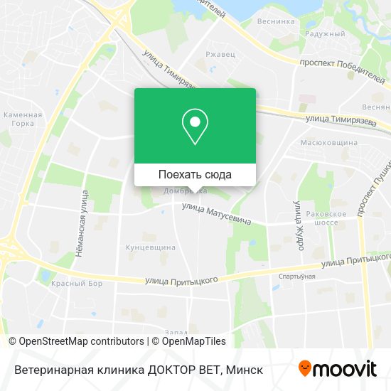Карта Ветеринарная клиника ДОКТОР ВЕТ