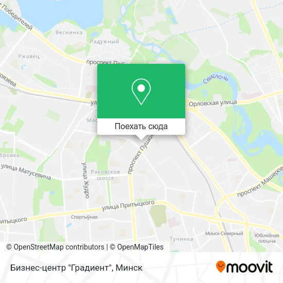 Карта Бизнес-центр "Градиент"