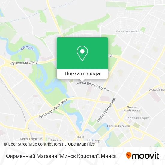 Карта Фирменный Магазин "Минск Кристал"