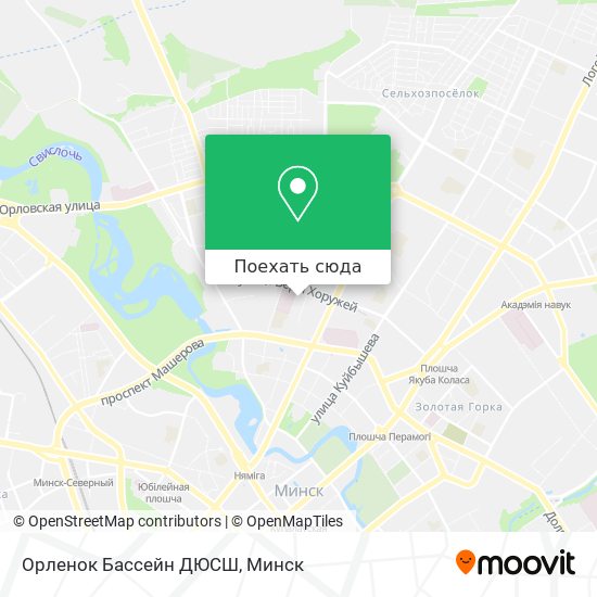 Карта Орленок Бассейн ДЮСШ
