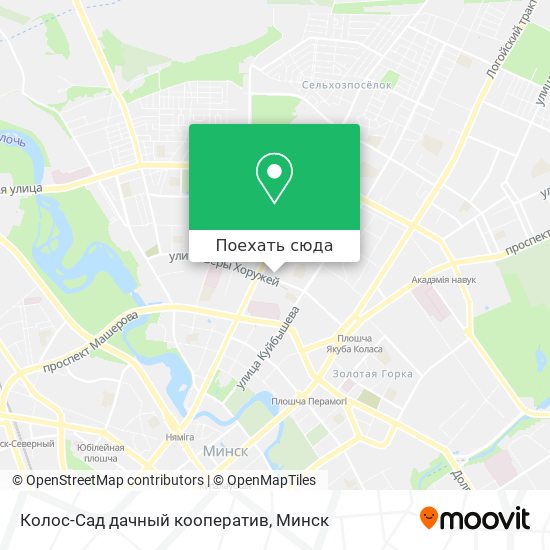 Карта Колос-Сад дачный кооператив