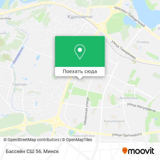 Карта Бассейн СШ 56