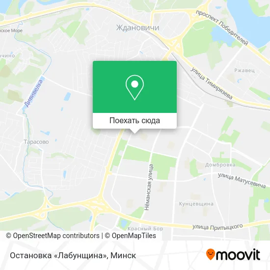 Карта Остановка «Лабунщина»