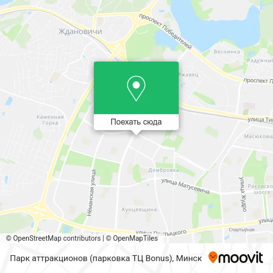 Карта Парк аттракционов (парковка ТЦ Bonus)