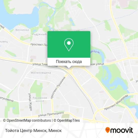 Карта Тойота Центр Минск
