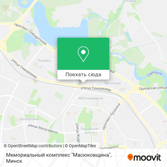 Карта Мемориальный комплекс "Масюковщина"
